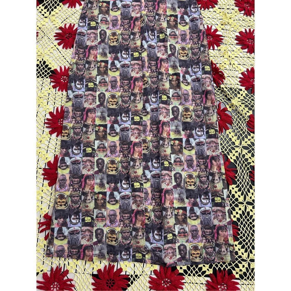 Vintage rare le chateau Y2k around the world faces maxi dress L - Picture 6 of 16